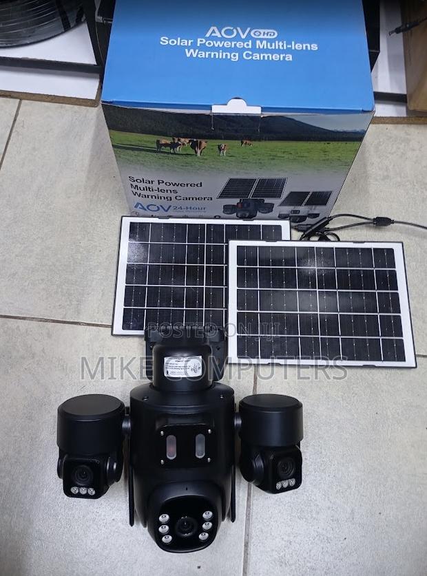 Triple Lens 4G Solar PTZ Camera 4 Dual Panel