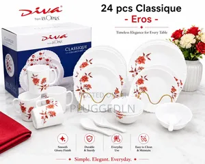 24-Piece Classique Glass Dinner Set.