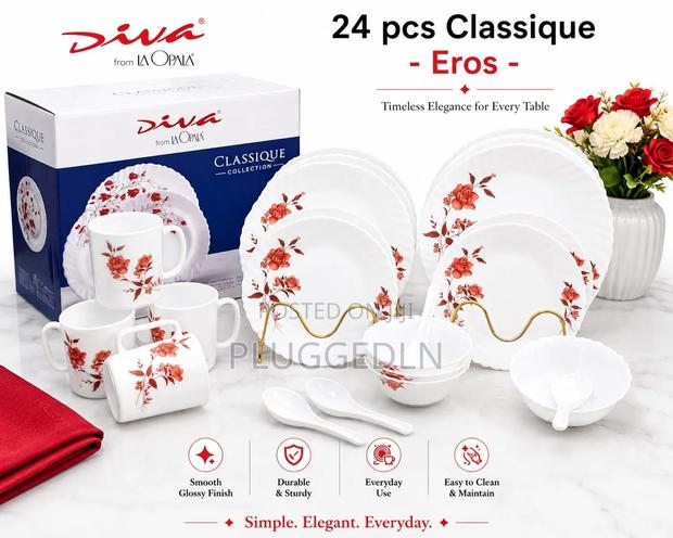 24-Piece Classique Glass Dinner Set. - thumbnail 3