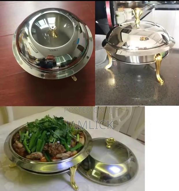 28cm Round Buffet Food Warmer / Chafing Dish - Bz - thumbnail 2