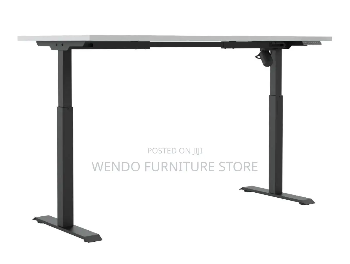 Office Desk; 1.2 Meter White Electric Desk With Flexible Stand Height