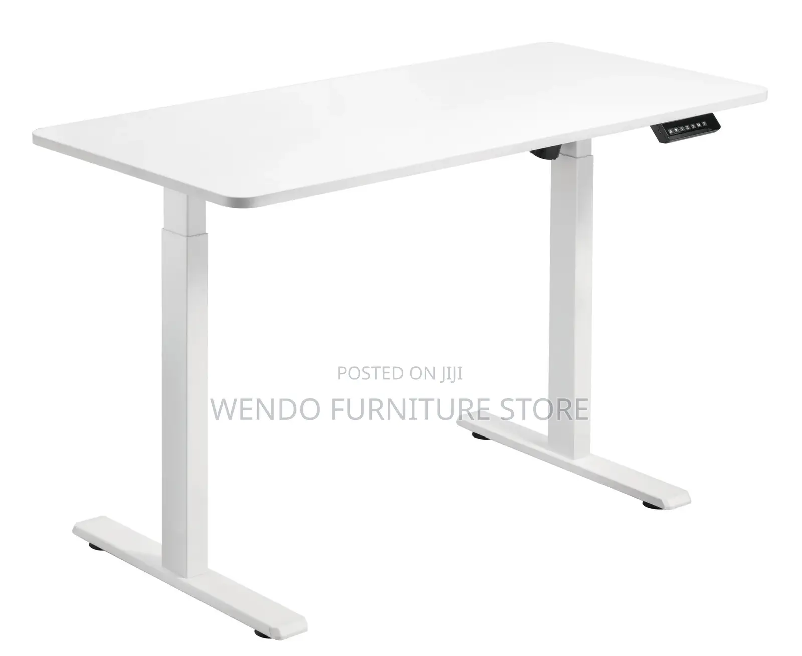 Office Desk; 1.2 Meter White Electric Desk With Flexible Stand Height