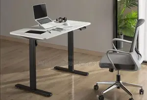 Office Desk; 1.2 Meter White Electric Desk With Flexible Stand Height