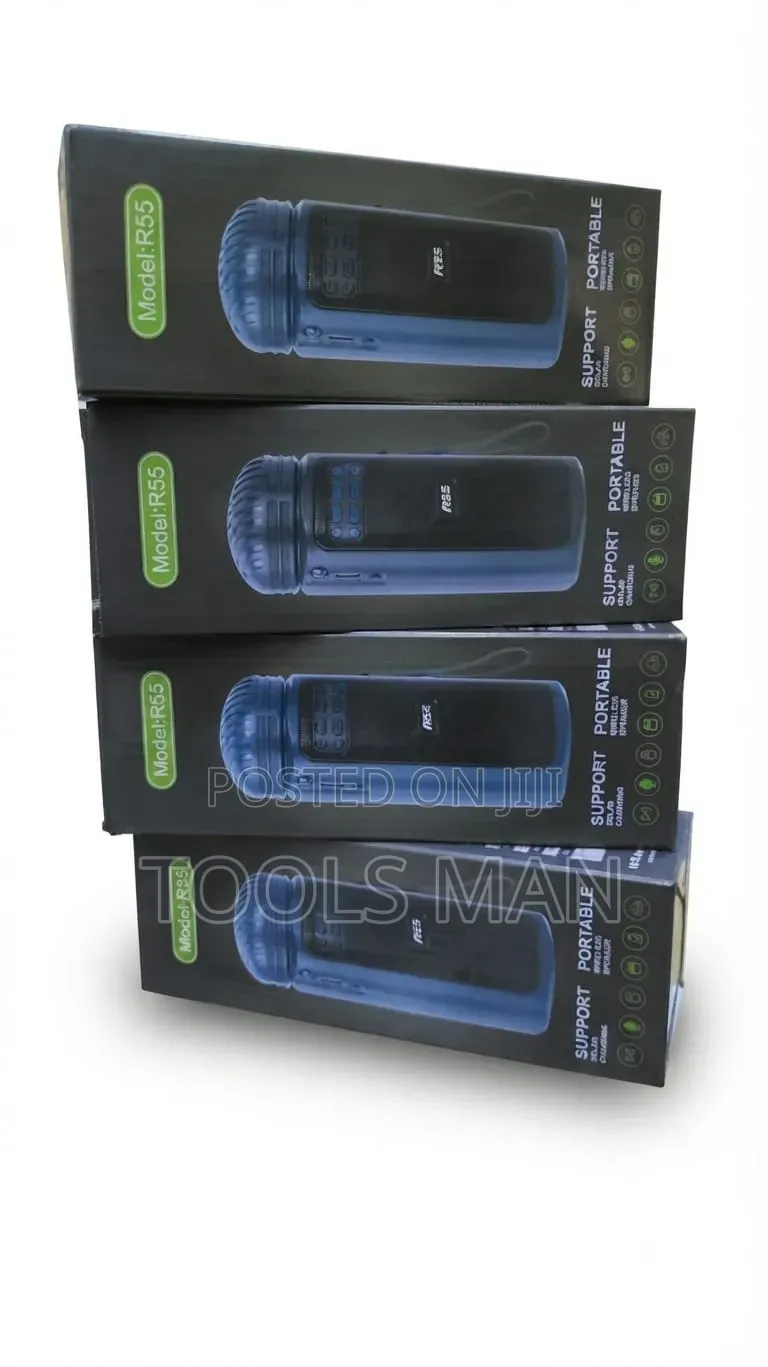 Portable R55/R65 Bluetooth Speaker - TF/USB/FM Rechargeable Soundbox.