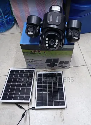 Hiaesy 4G Triple Lens CCTV PTZ Camera Dual Panel Solar