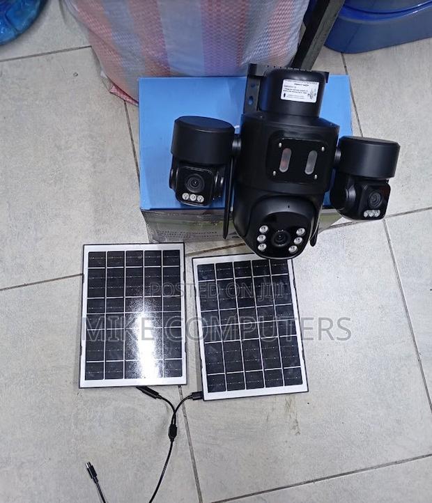 Triple Lens 4G Solar CCTV Camera Outdoor Wireless Security Camera
