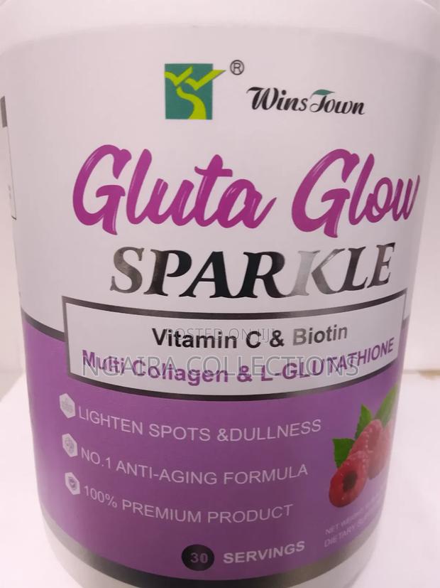 GLUTA GLOW SPARKLE - Vit C, Biotin Multi- Collagen ,L - Gluthathione