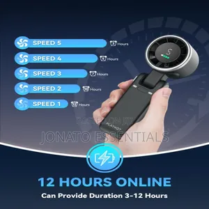 3 in 1 Portable Mini Handheld Neck Fan Rechargeable Digital Display