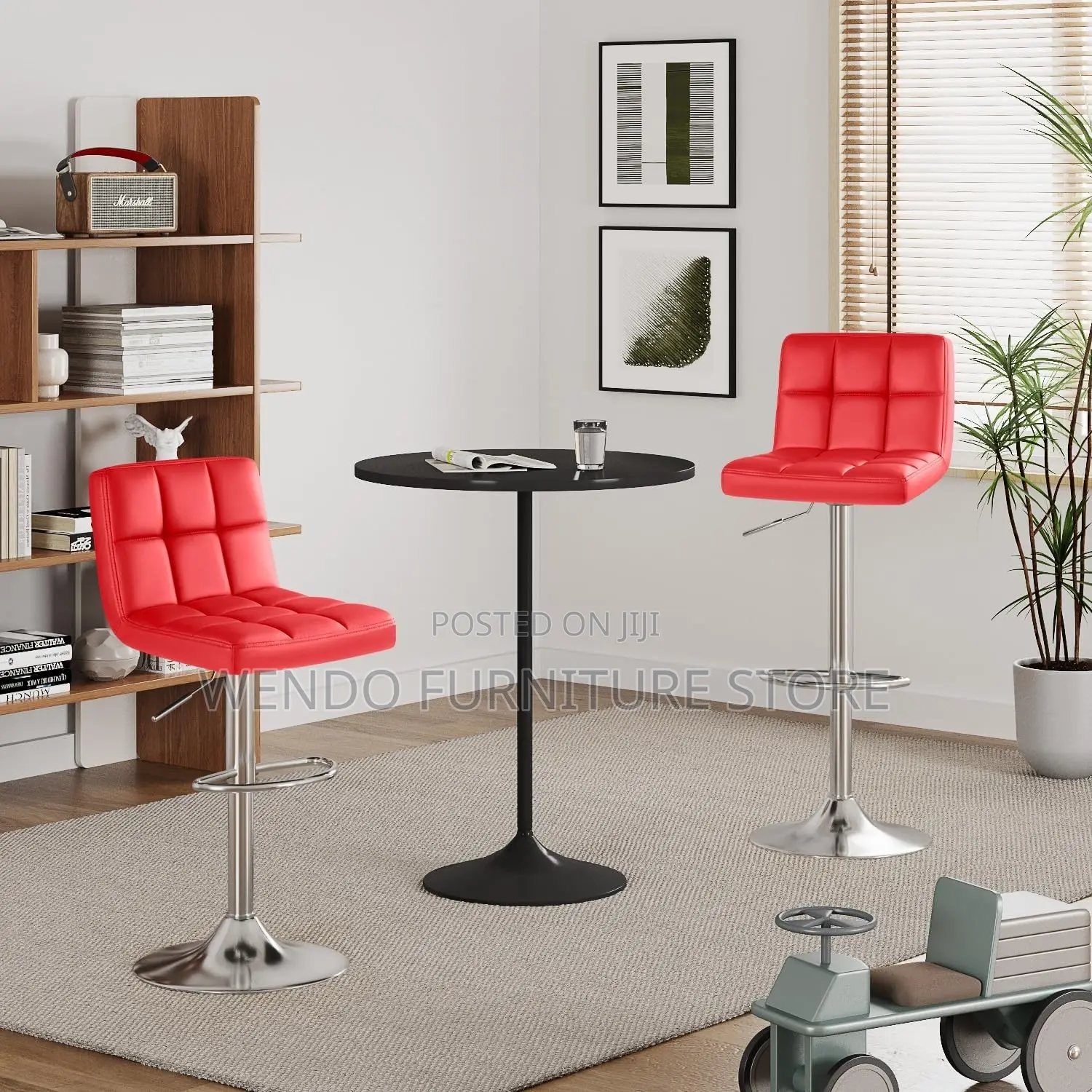 Barstools; Red Reclining Home Office Barstool Seats