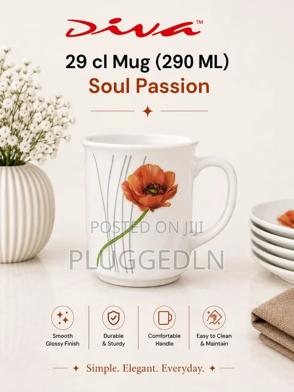 Glass Mugs(290ml)Box
6 Sets(36pcs)