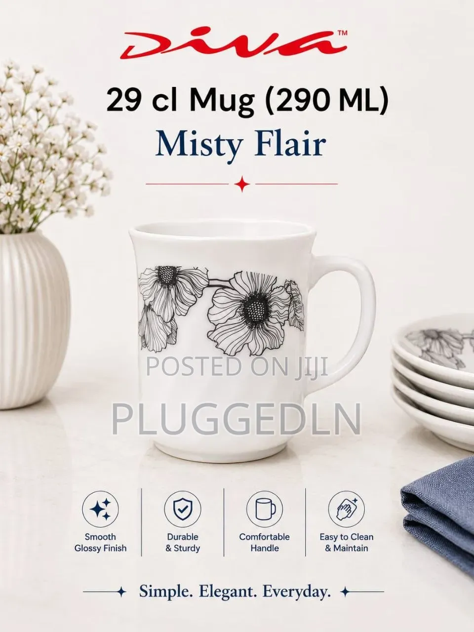 Glass Mugs(290ml)Box
6 Sets(36pcs)