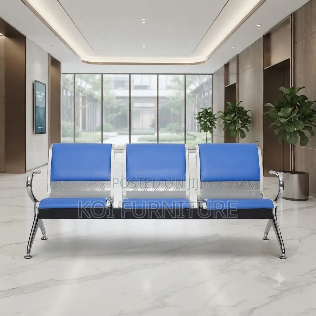 Office Benches; Three Seaters Leather Reception Office Conference Seat