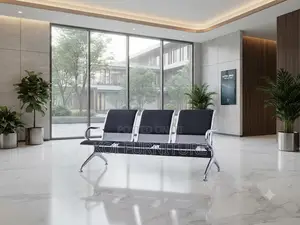 Office Benches; Three Seaters Leather Reception Office Conference Seat