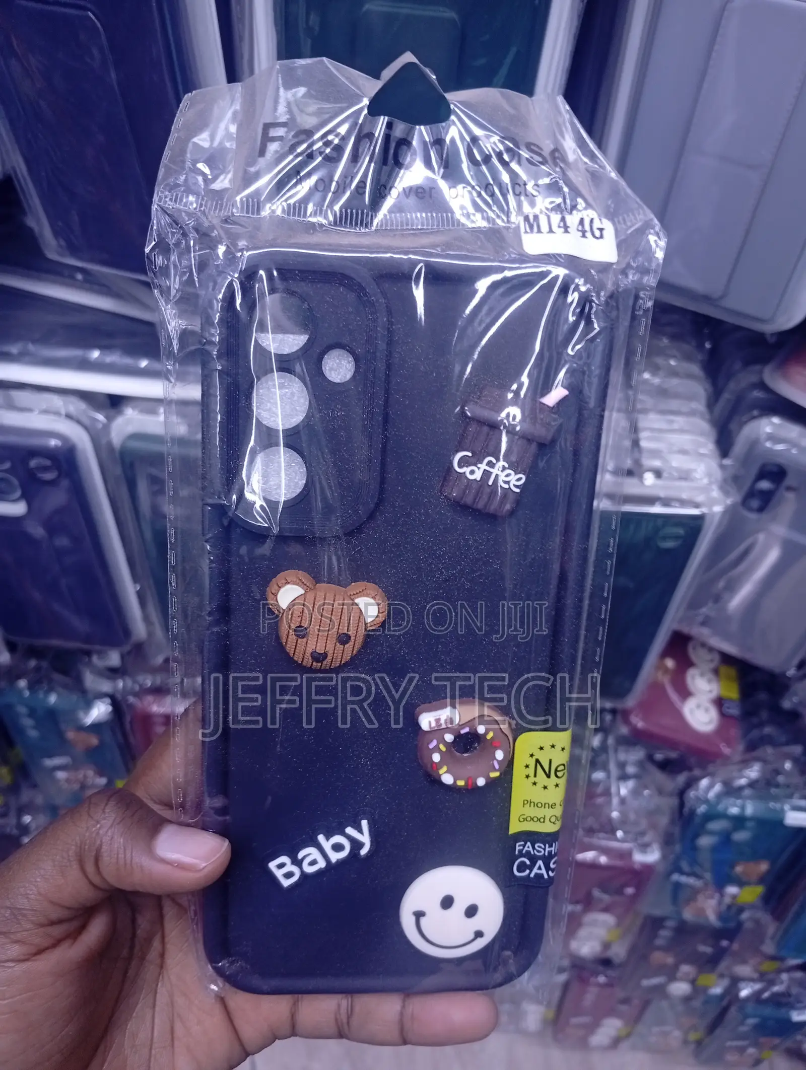 Dark Green Phone Case With a "Baby" Text Decal- Samsung Galaxy A25,