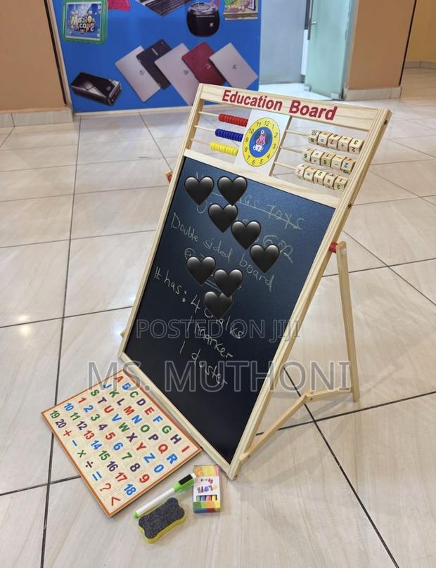2 Sided Magnetic Whiteboard for Spelling Drawing With  Abacus - thumbnail 2