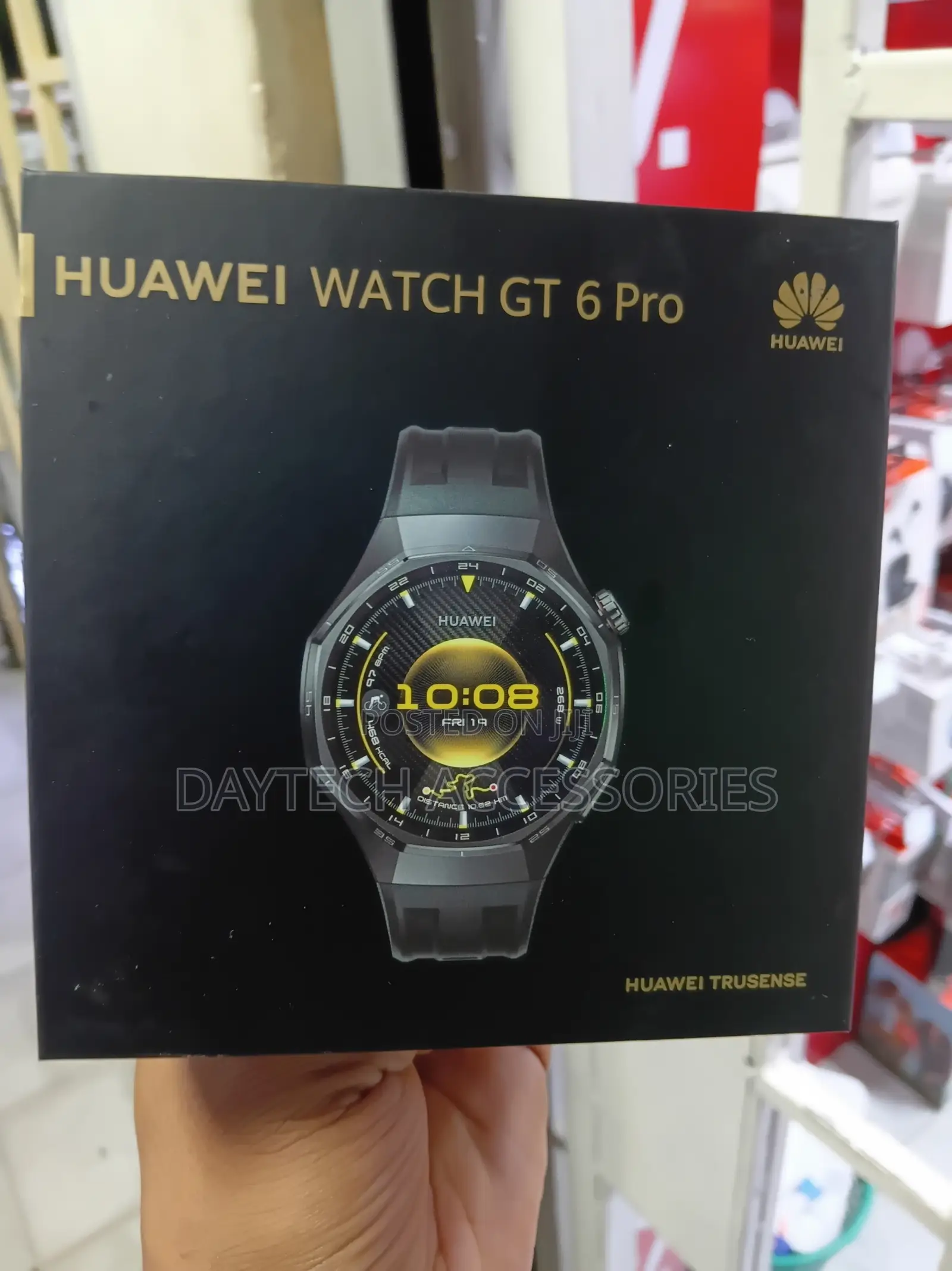 This Is a 46MM Huawei Watch GT 6 Pro in Black.