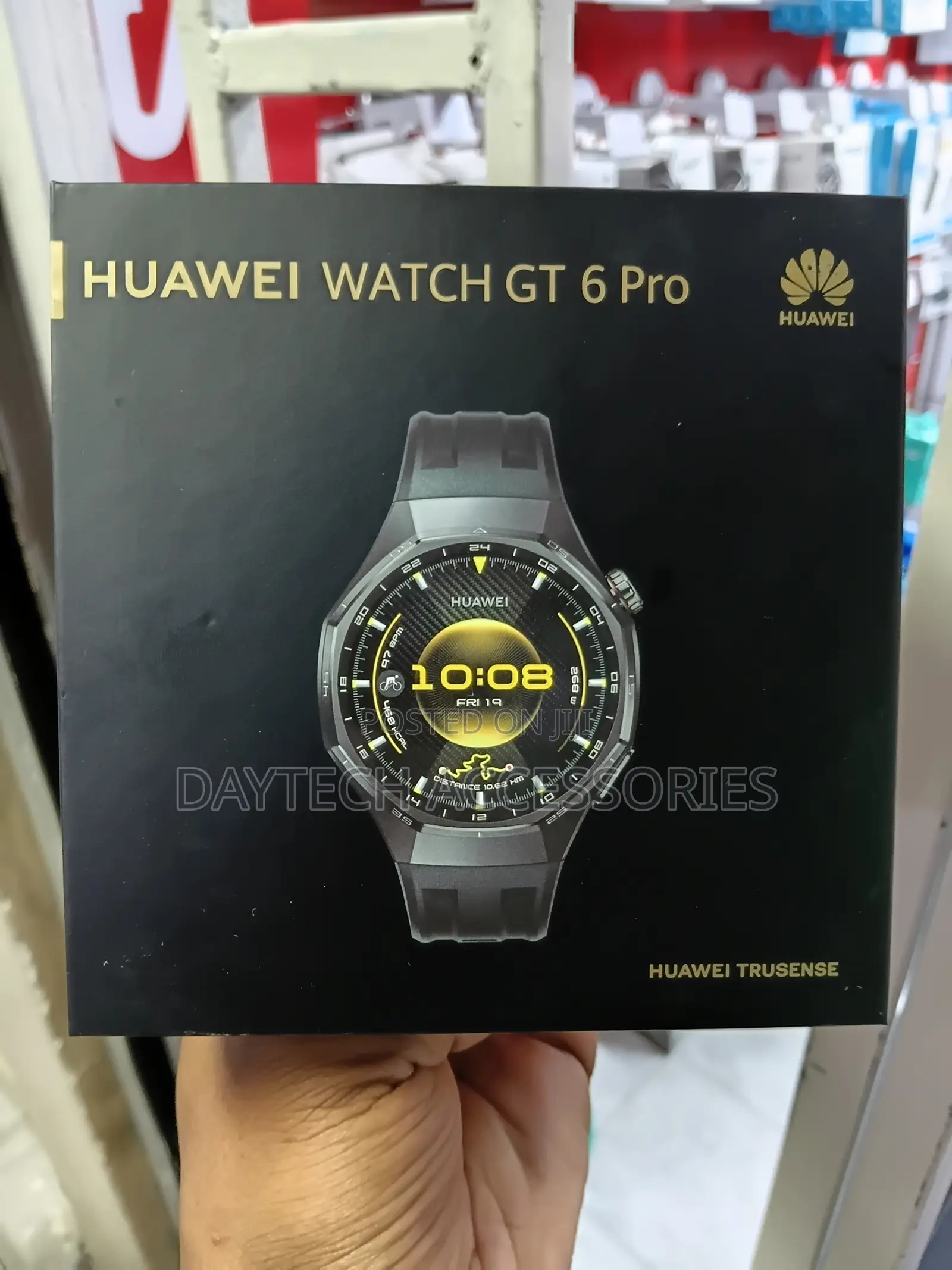 This Is a 46MM Huawei Watch GT 6 Pro in Black.