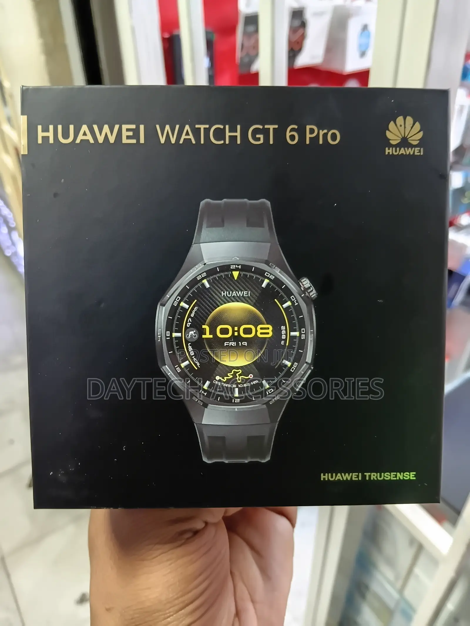 This Is a 46MM Huawei Watch GT 6 Pro in Black.