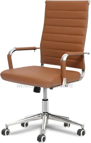 Office Chairs; Executive Office Chairs With Brown Leather Backrest