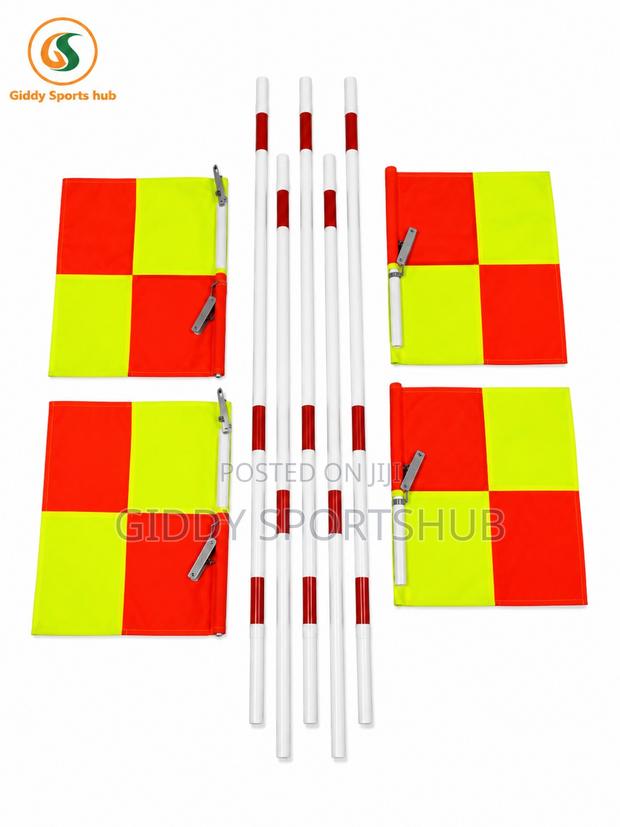Football Assistant Referee Corner Flag Set With Poles