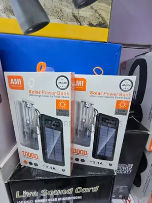 20000mAh AMI AM-26 Power Bank With Built-in Charging Cables