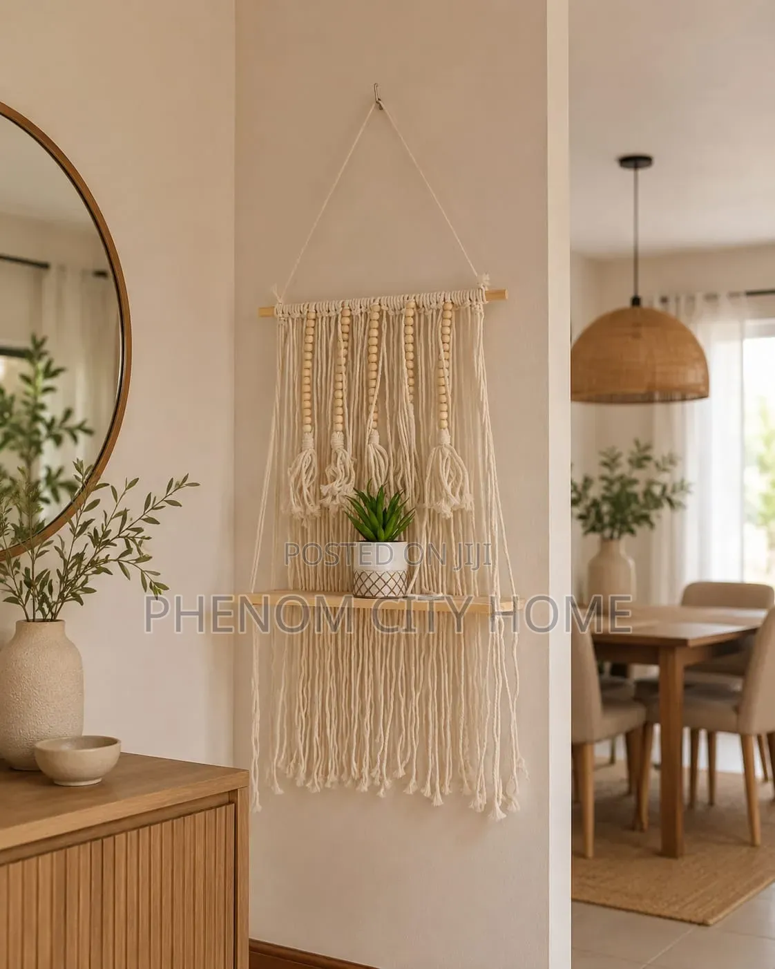 Nordic Storage Rack Wooden Hanging Shelf