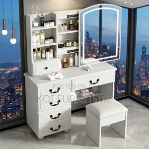 Dressers; Modern Elegant Vanity Table Set With Drawers