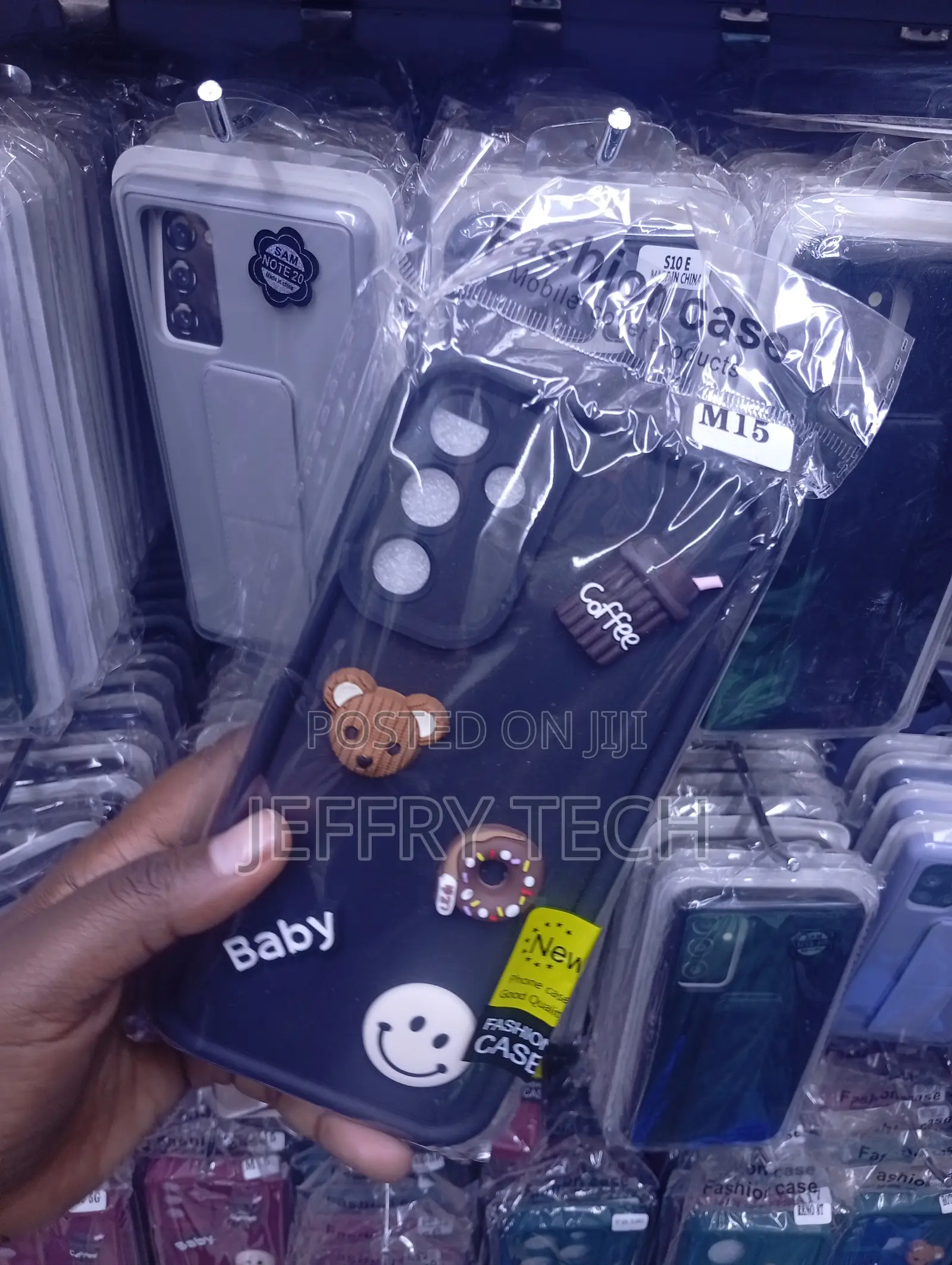 Black TPU Silicone Case Features a 3D Teddy Bear