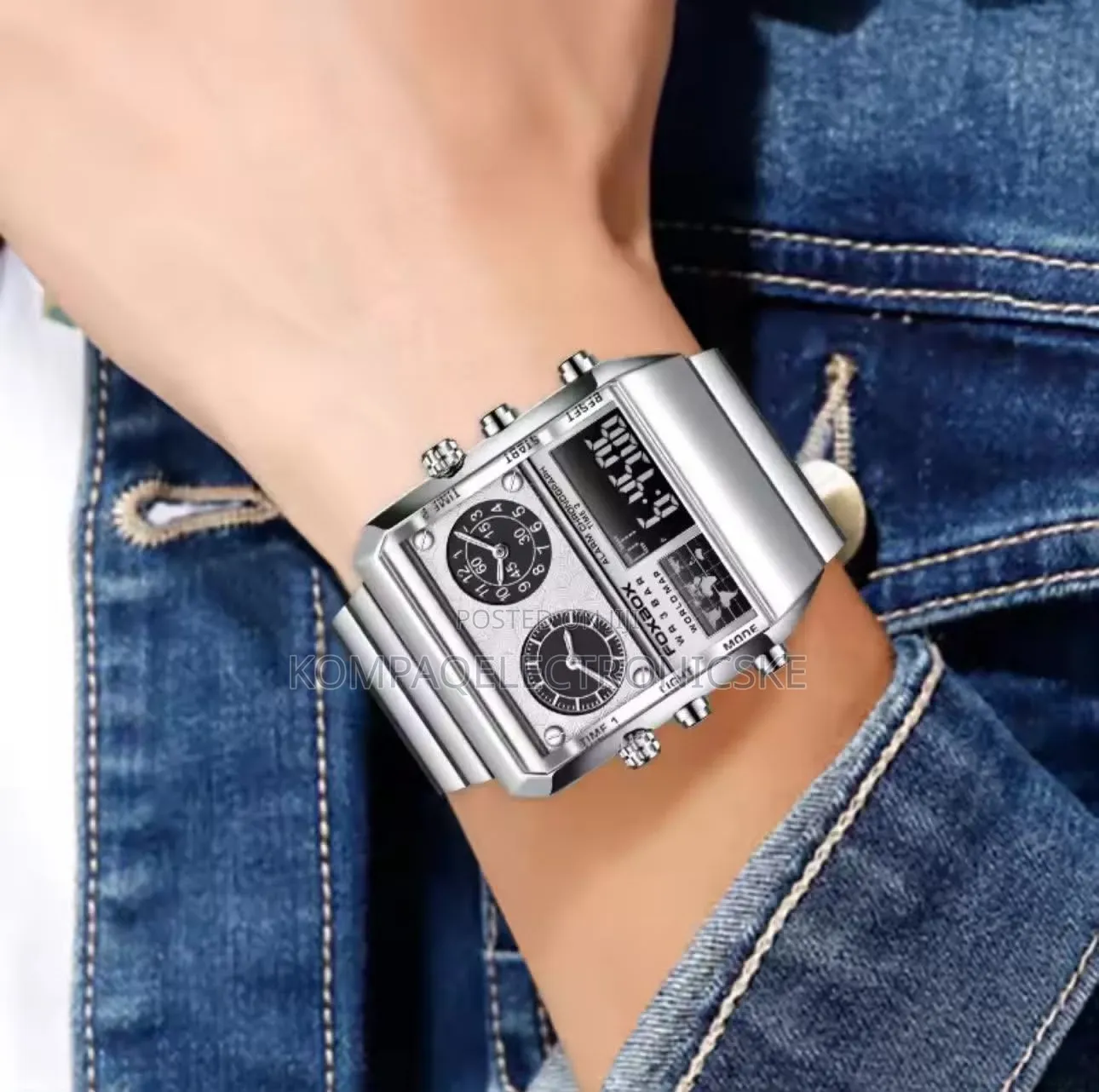 Foxbox Dual Time Gent's Executive Designer Fashion Watches