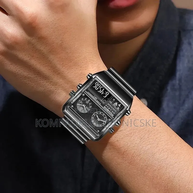 Foxbox Dual Time Gent's Executive Designer Fashion Watches