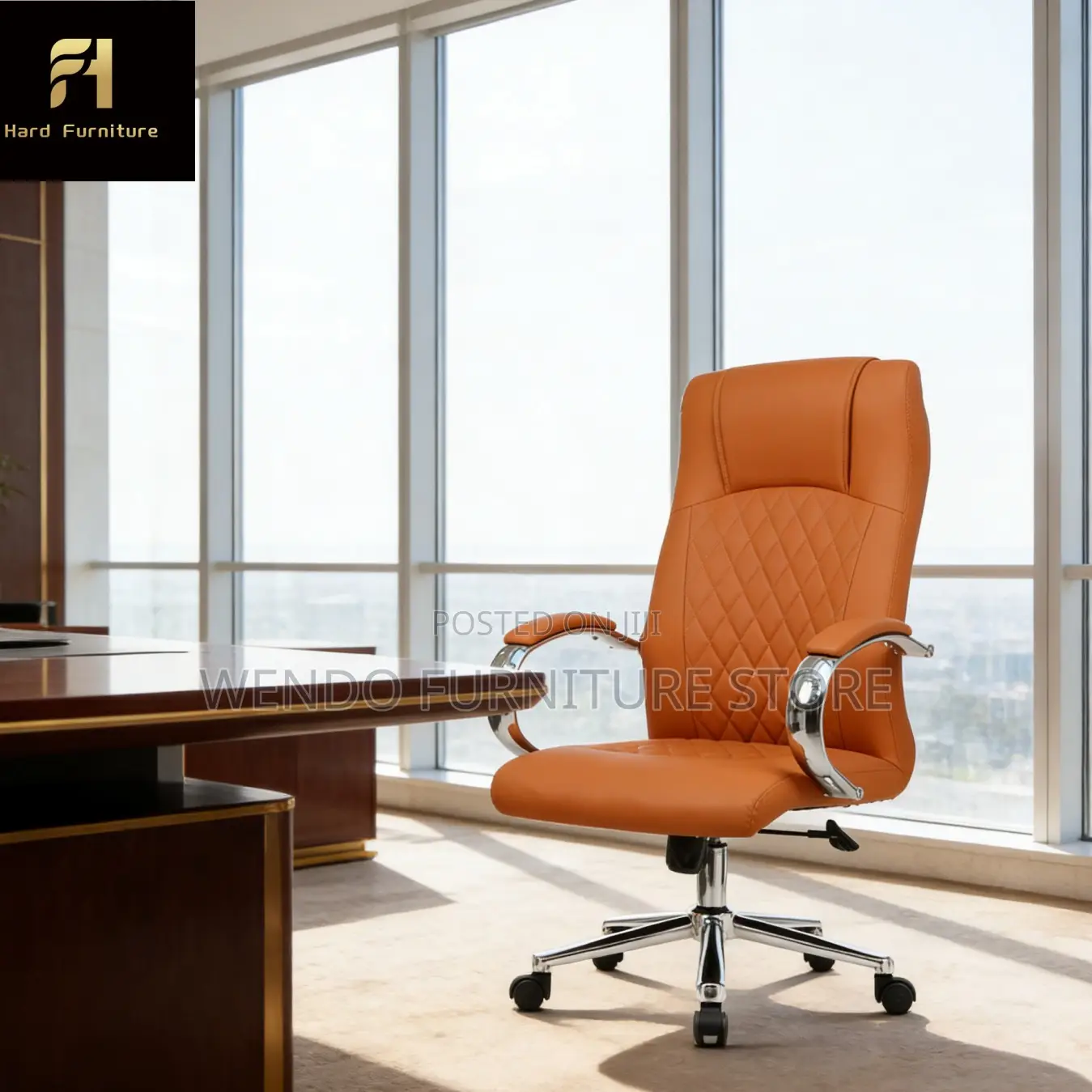 Office Chairs; Executive High Backrest Leather Touch Office Chairs