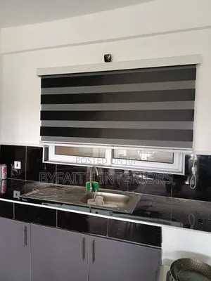 Well Fitting Blackout Zebra Kitchen Window Blinders