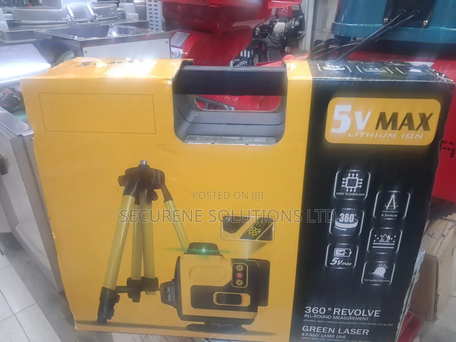 5V Max Lithium-Ion 360° Revolve Green Laser Level Kit