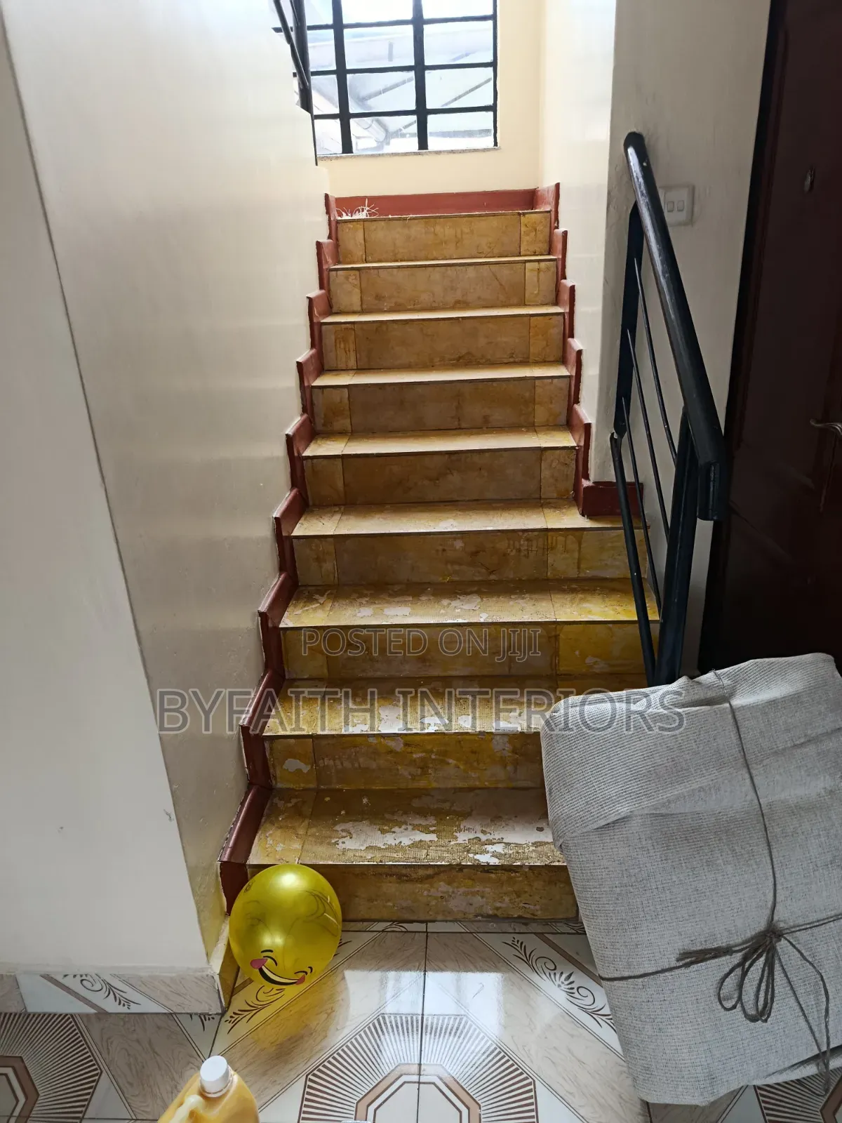 Light Grey Staircase Wall to Wall Carpet