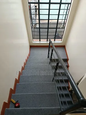 Light Grey Staircase Wall to Wall Carpet