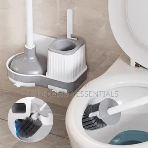 3 in 1 Toilet Brush Plunger Set