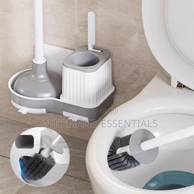 3 in 1 Toilet Brush Plunger Set