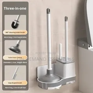 3 in 1 Toilet Brush Plunger Set
