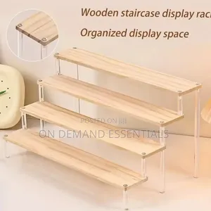 4-Tier Wooden Acrylic Perfume Display Stand
