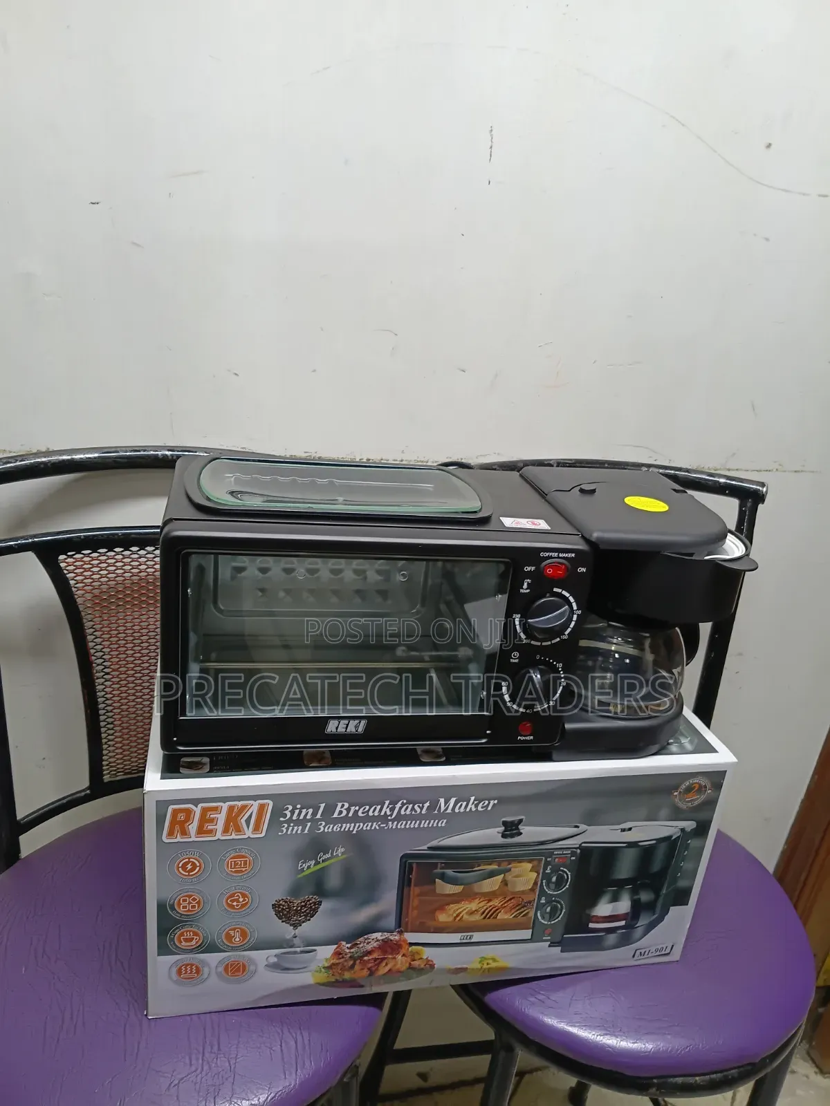 REKI 3-in-1 Breakfast Maker – Oven, Coffee Maker Frying Pan