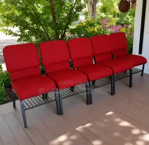 Red Padded Office Waiting Chair