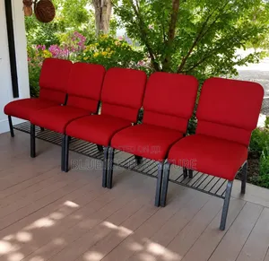 Red Padded Office Waiting Chair