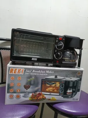 Breakfast Maker REKI Compact 3-in-1 Toaster Oven and Coffee Maker
