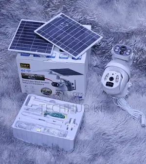 Ubox Dual Lens 6mp Free Battery Powered, Pan Tilt Solar CCTV Camera