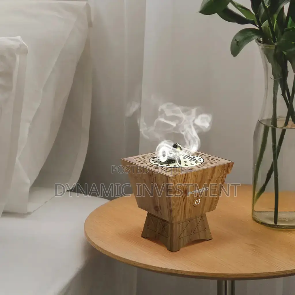 Porodo Classic Wooden Portable Incense Burner for Home, Office, Car