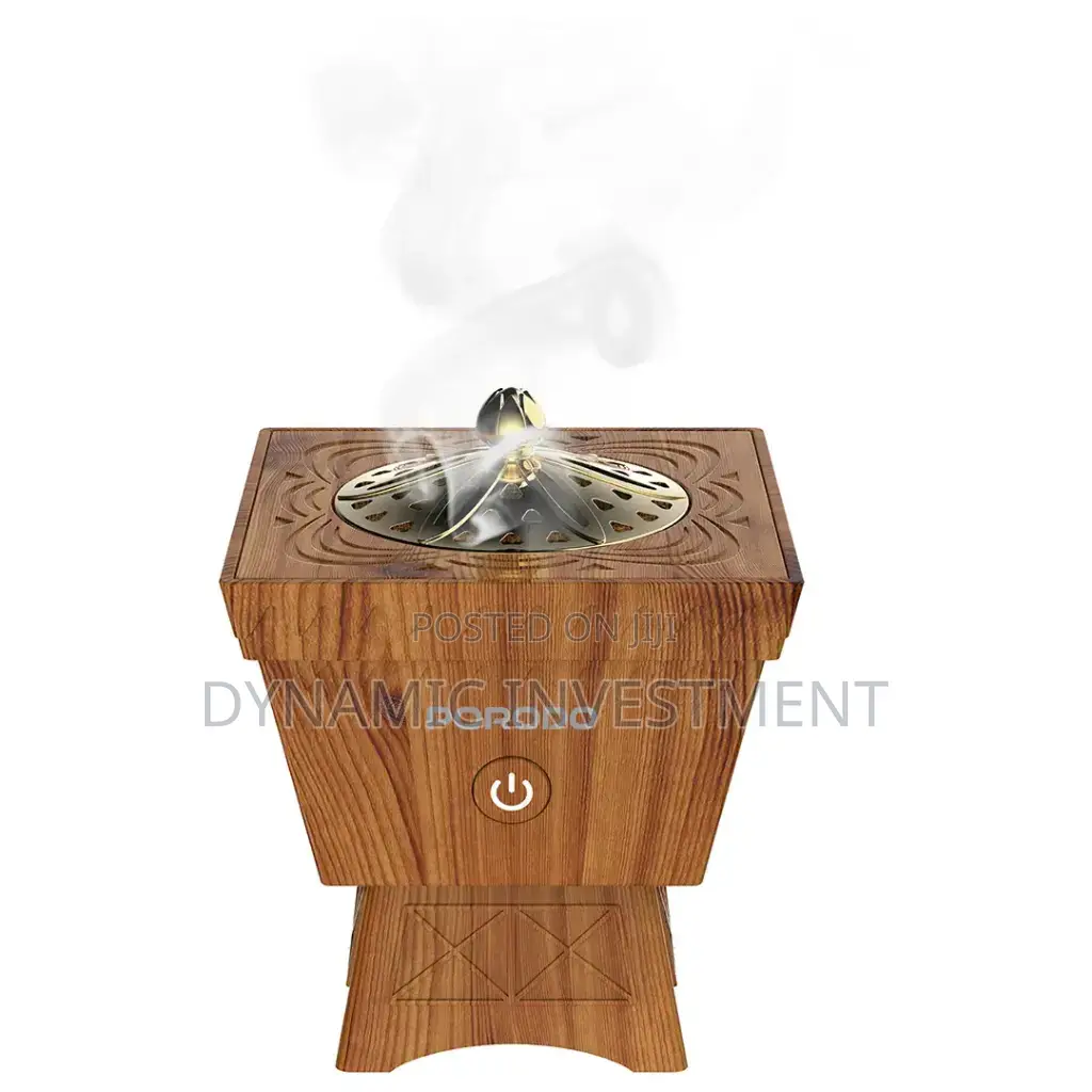 Porodo Classic Wooden Portable Incense Burner for Home, Office, Car
