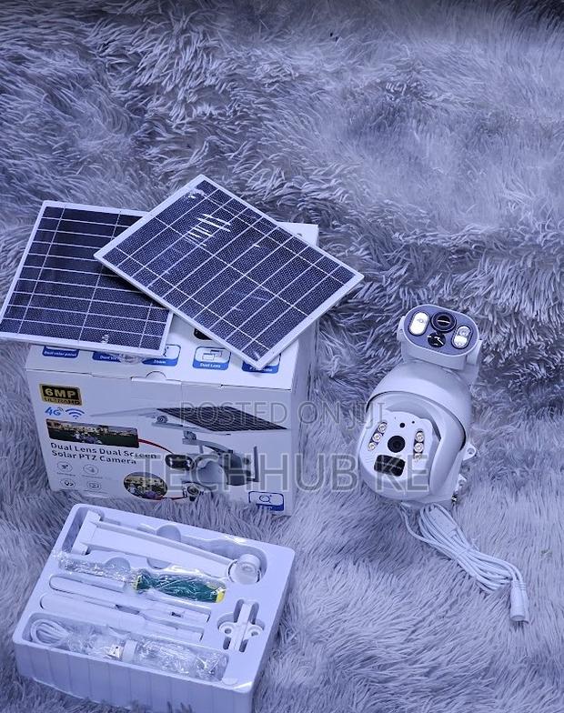 4g Dual Lens 6mp Outdoor Solar Camera – Smart PTZ CCTV With Ubox