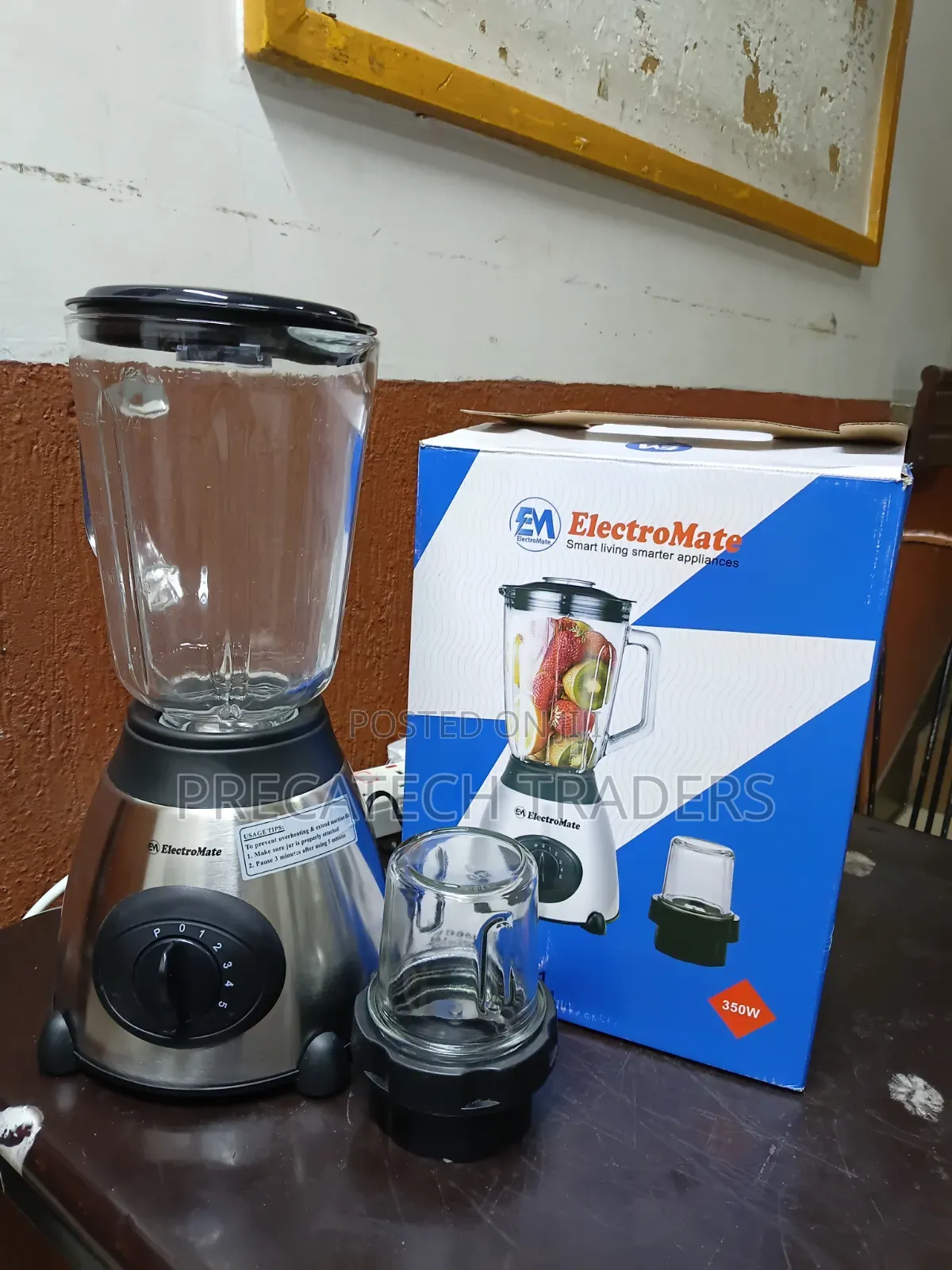 ElectroMate Heavy Duty Blender With Glass Jug