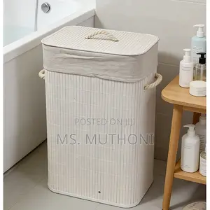 Eco-Friendly Sustainable Living Foldable Bamboo Laundry Hamper