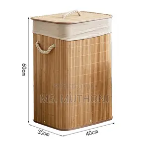 Eco-Friendly Sustainable Living Foldable Bamboo Laundry Hamper